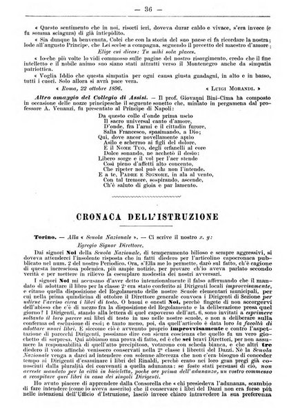 L'osservatore scolastico Giornale d'istruzione e d'educazione premiato all'Esposizione Didattica di Torino (1869)