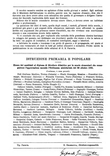 L'osservatore scolastico Giornale d'istruzione e d'educazione premiato all'Esposizione Didattica di Torino (1869)