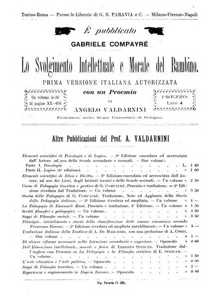 L'osservatore scolastico Giornale d'istruzione e d'educazione premiato all'Esposizione Didattica di Torino (1869)