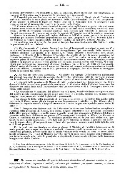 L'osservatore scolastico Giornale d'istruzione e d'educazione premiato all'Esposizione Didattica di Torino (1869)