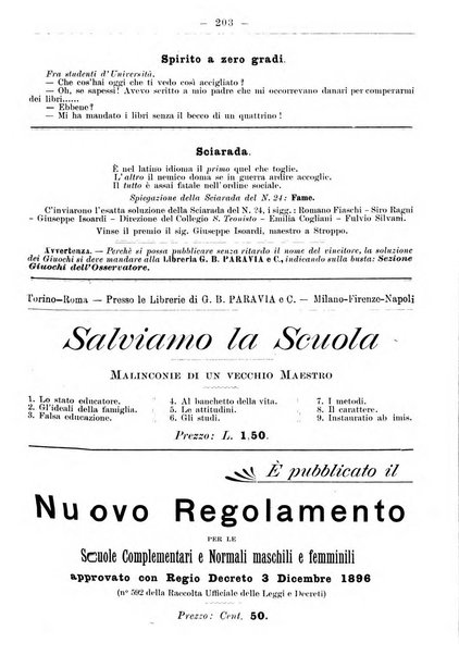 L'osservatore scolastico Giornale d'istruzione e d'educazione premiato all'Esposizione Didattica di Torino (1869)