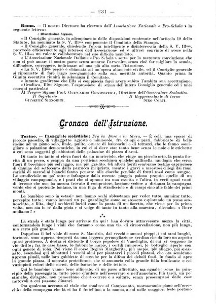 L'osservatore scolastico Giornale d'istruzione e d'educazione premiato all'Esposizione Didattica di Torino (1869)