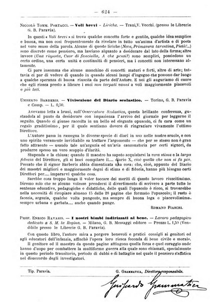 L'osservatore scolastico Giornale d'istruzione e d'educazione premiato all'Esposizione Didattica di Torino (1869)