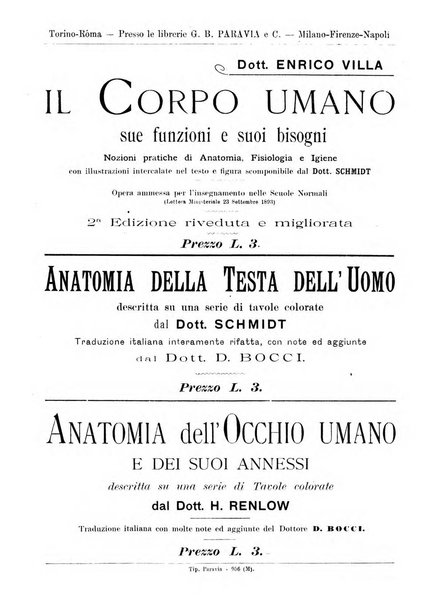 L'osservatore scolastico Giornale d'istruzione e d'educazione premiato all'Esposizione Didattica di Torino (1869)