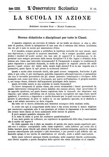 L'osservatore scolastico Giornale d'istruzione e d'educazione premiato all'Esposizione Didattica di Torino (1869)