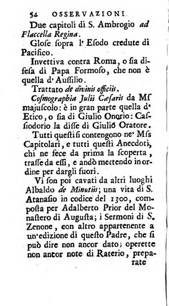 Osservazioni letterarie che possono servire di continuazione al giornal de'letterati d'Italia