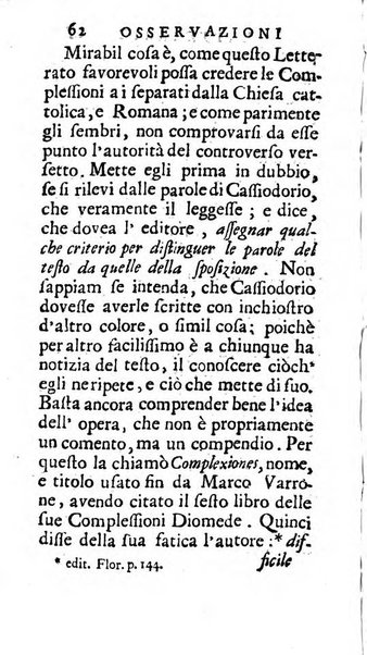 Osservazioni letterarie che possono servire di continuazione al giornal de'letterati d'Italia