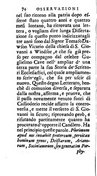 Osservazioni letterarie che possono servire di continuazione al giornal de'letterati d'Italia