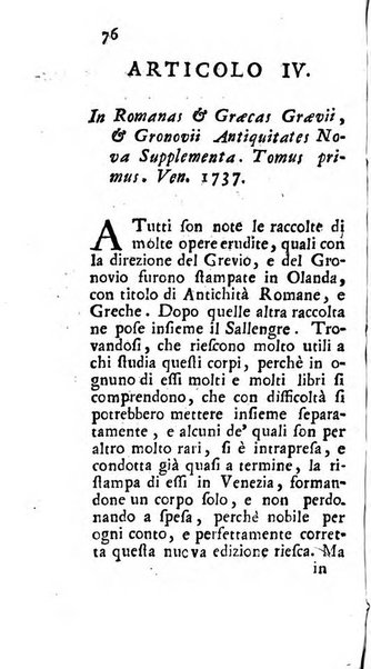 Osservazioni letterarie che possono servire di continuazione al giornal de'letterati d'Italia