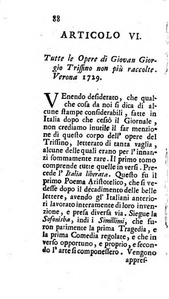 Osservazioni letterarie che possono servire di continuazione al giornal de'letterati d'Italia