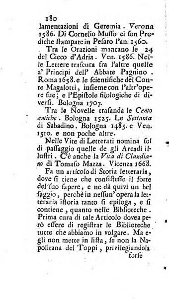 Osservazioni letterarie che possono servire di continuazione al giornal de'letterati d'Italia