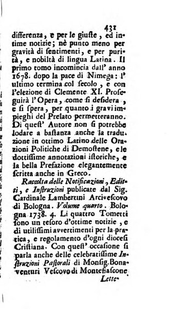 Osservazioni letterarie che possono servire di continuazione al giornal de'letterati d'Italia