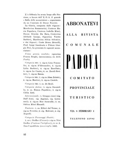 Padova rivista mensile dell'attivita municipale e cittadina