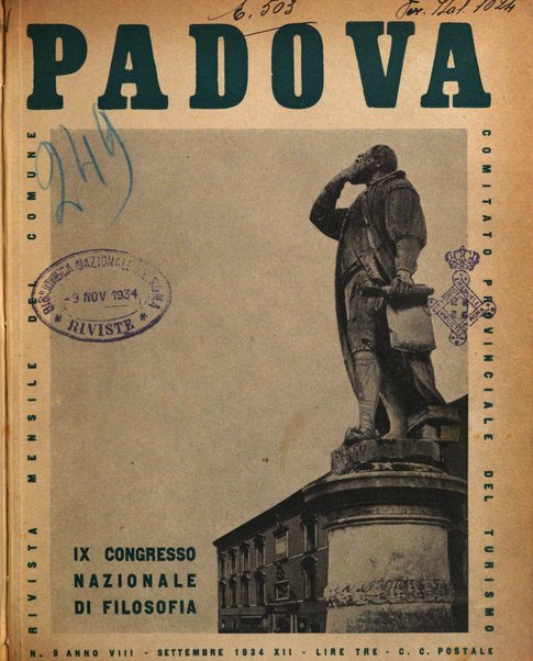 Padova rivista mensile dell'attivita municipale e cittadina