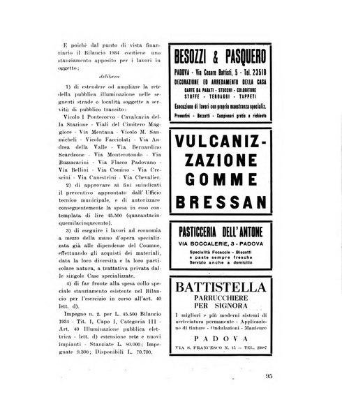 Padova rivista mensile dell'attivita municipale e cittadina