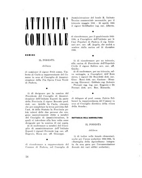 Padova rivista mensile dell'attivita municipale e cittadina