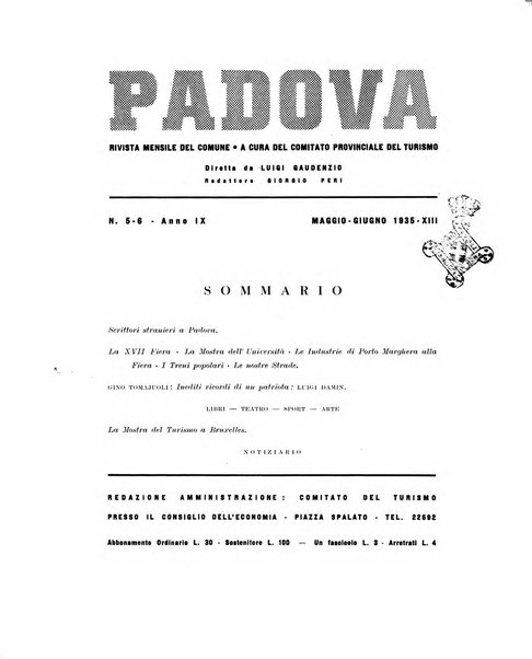 Padova rivista mensile dell'attivita municipale e cittadina