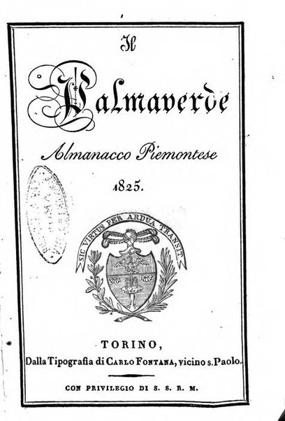 Il Palmaverde almanacco piemontese