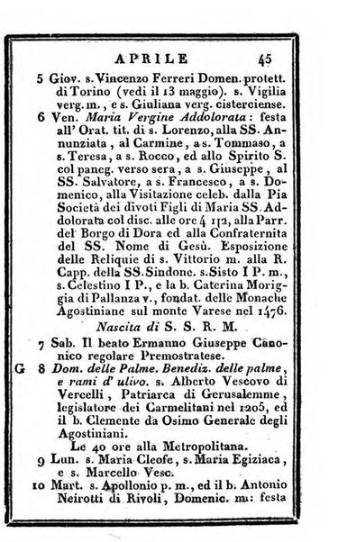 Il Palmaverde almanacco piemontese