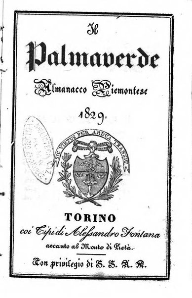 Il Palmaverde almanacco piemontese