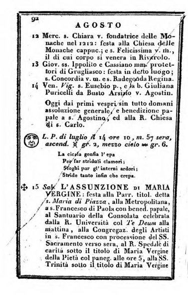 Il Palmaverde almanacco piemontese