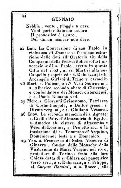 Il Palmaverde almanacco piemontese