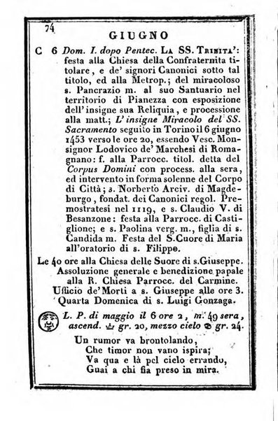 Il Palmaverde almanacco piemontese