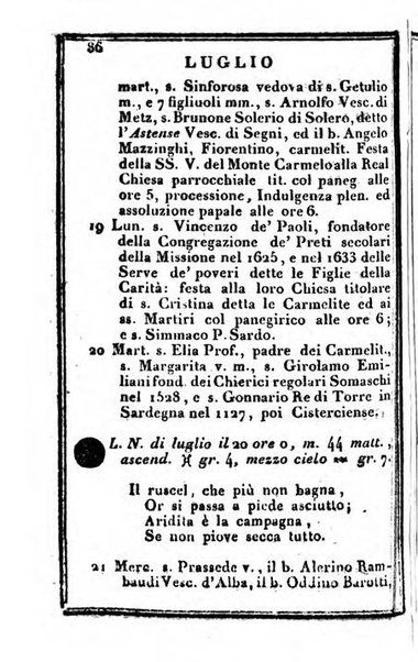 Il Palmaverde almanacco piemontese