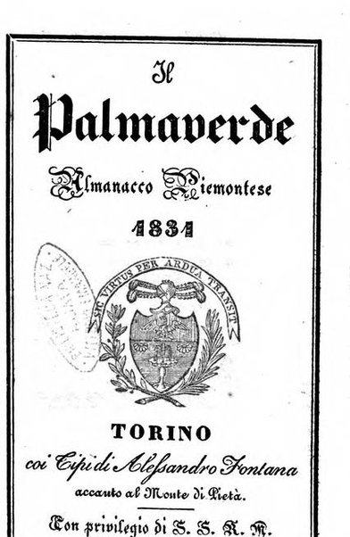 Il Palmaverde almanacco piemontese