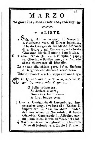 Il Palmaverde almanacco piemontese