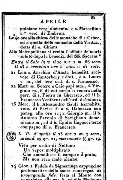 Il Palmaverde almanacco piemontese