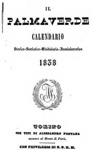 Il Palmaverde almanacco piemontese