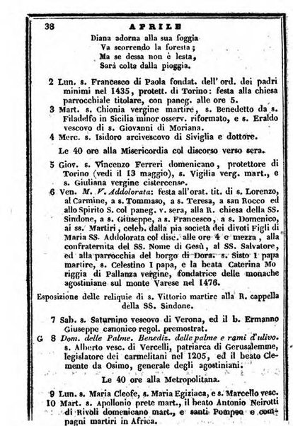 Il Palmaverde almanacco piemontese