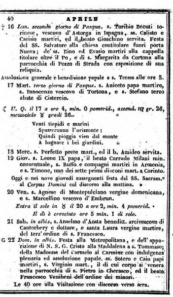 Il Palmaverde almanacco piemontese