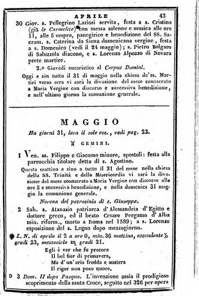 Il Palmaverde almanacco piemontese