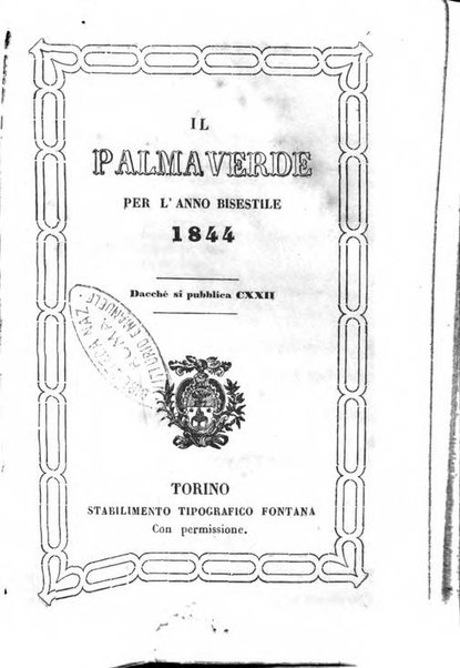 Il Palmaverde almanacco piemontese