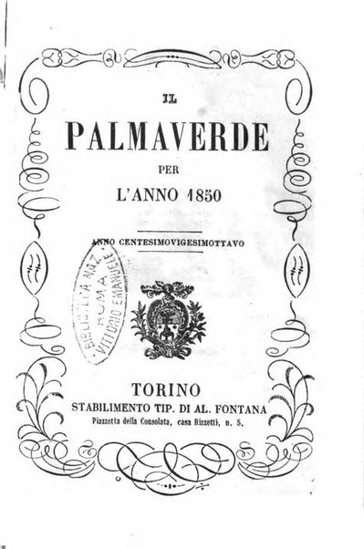 Il Palmaverde almanacco piemontese