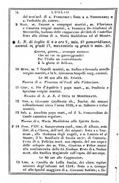 Il Palmaverde almanacco piemontese