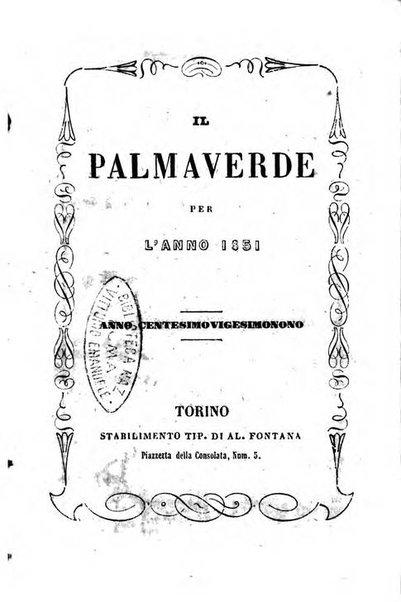 Il Palmaverde almanacco piemontese