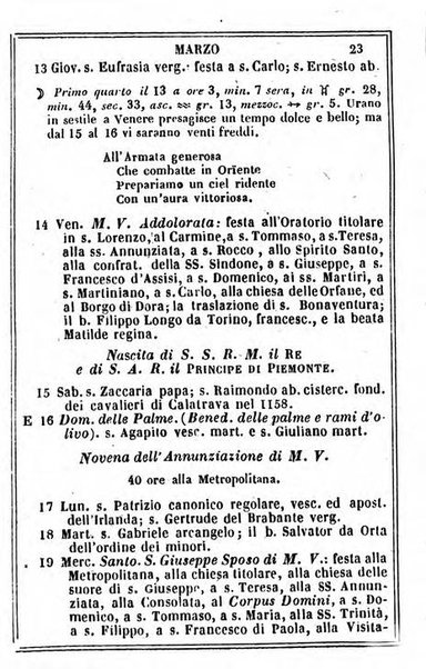 Il Palmaverde almanacco piemontese