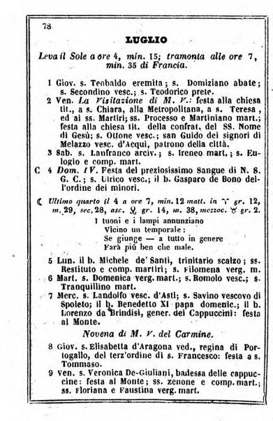 Il Palmaverde almanacco piemontese