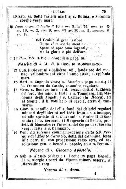 Il Palmaverde almanacco piemontese