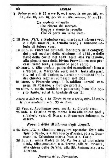 Il Palmaverde almanacco piemontese