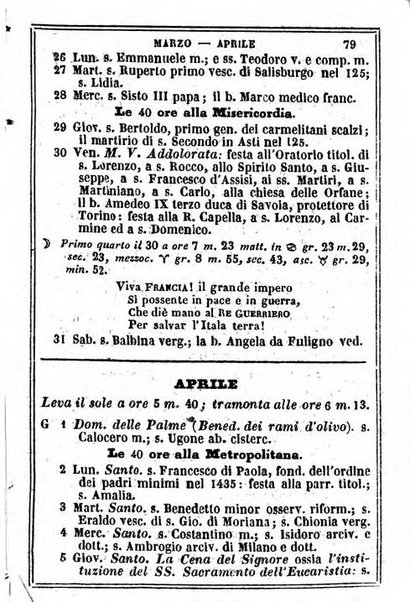 Il Palmaverde almanacco piemontese