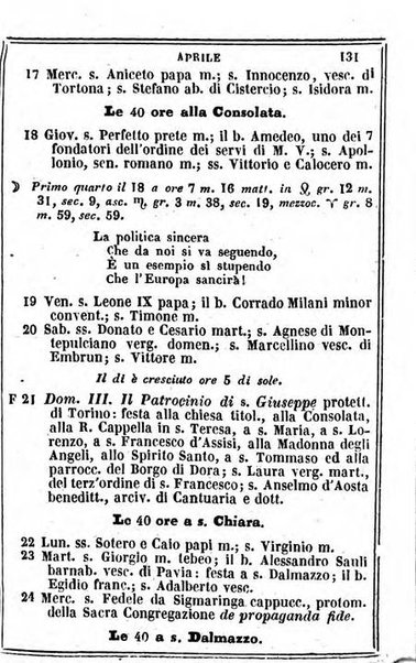 Il Palmaverde almanacco piemontese