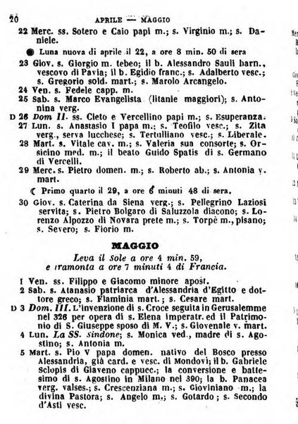 Il Palmaverde almanacco piemontese