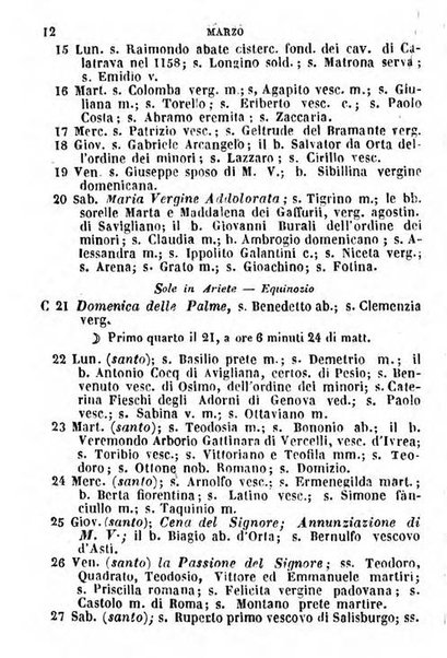 Il Palmaverde almanacco piemontese