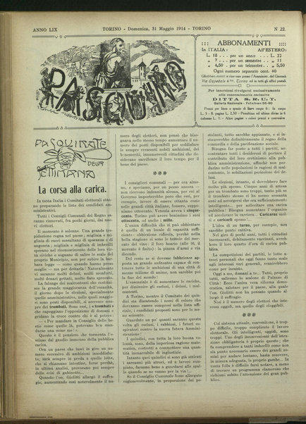 Pasquino : giornale umoristico, non politico, con caricature