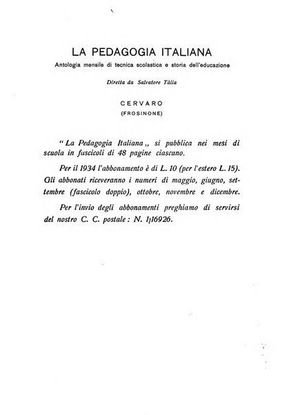 La pedagogia italiana antologia di tecnica scolastica e storia dell'educazione