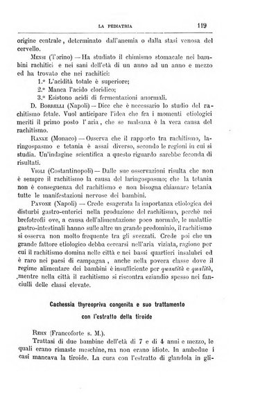 La pediatria periodico mensile indirizzato al progresso degli studi sulle malattie dei bambini